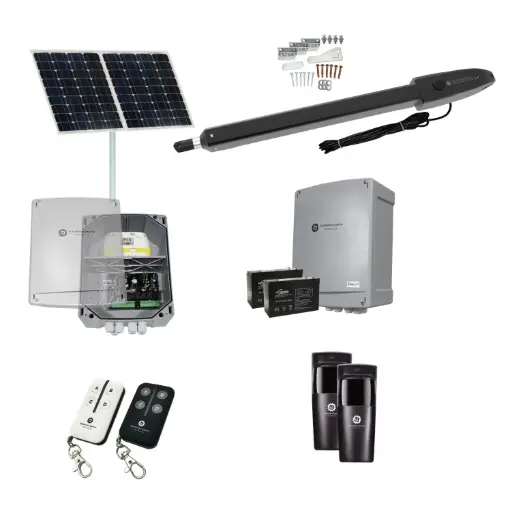 [ORION-LS-1S-SOLAR-I] Orion LS Solar Powered Automatic Swing Driveway Gate Opener 24 Volt Kit Slimline Compact Design for  Trade Installers