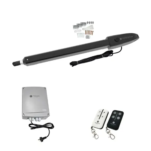 [ORION-LS-1S-P-BK] Orion LS Electric 24V Low Voltage Automatic Swing Driveway Gate Opener Slimline Compact Design Kit BASE KIT