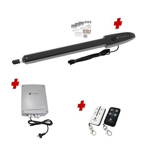 [ORION-LS-1S-P-BK] Orion LS Electric 24V Low Voltage Automatic Swing Driveway Gate Opener Slimline Compact Design Kit BASE KIT