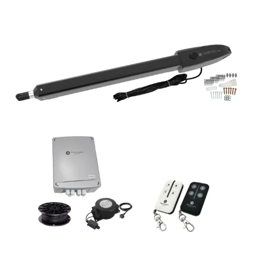 [ORION-LS-1S-E-BK] Orion LS Low Voltage 24V Automatic Swing Driveway Gate Opener 24 Volt Kit Slimline Compact Design BASE KIT