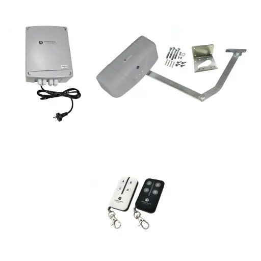 [RAPTOR-1S-P-BK] RAPTOR Extra Heavy Duty ITALIAN Electric 24V Low Voltage Automatic Swing Driveway Gate Opener Kit ROBUST Heavy Duty Design BASE KIT