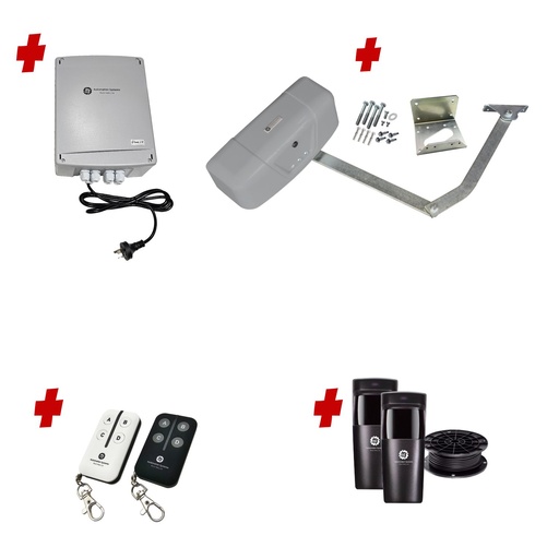 [RAPTOR-1S-P-I] RAPTOR Extra Heavy Duty ITALIAN Electric 24V Low Voltage Automatic Swing Driveway Gate Opener Kit ROBUST Heavy Duty Design for Trade Installers