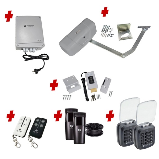 [RAPTOR-1S-P-AP] RAPTOR Extra Heavy Duty ITALIAN Electric 24V Low Voltage Automatic Swing Driveway Gate Opener Kit ROBUST Heavy Duty Design with TWO Keypads Entry Exit