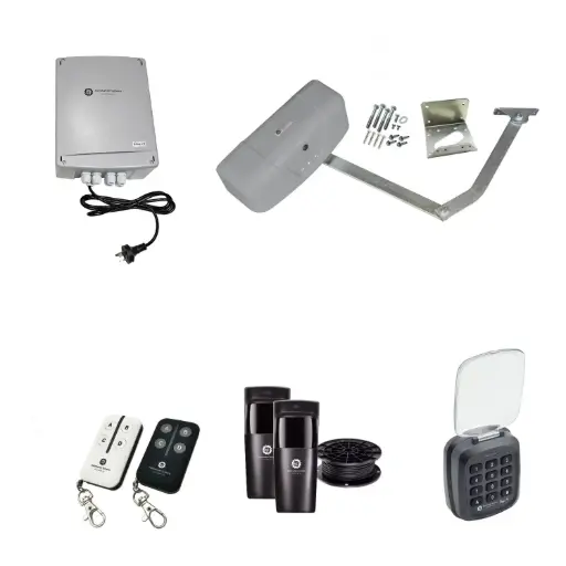 [RAPTOR-1S-P-AS] RAPTOR Extra Heavy Duty ITALIAN Electric 24V Low Voltage Automatic Swing Driveway Gate Opener Kit ROBUST Heavy Duty Design with Keypad Pin Code