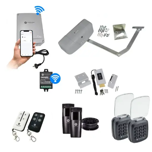 [RAPTOR-1S-P-AU] RAPTOR Extra Heavy Duty ITALIAN Electric 24V Low Voltage Automatic Swing Driveway Gate Opener Kit ROBUST Heavy Duty Design with Wifi Mobile App Control and Keypad Entry Exit