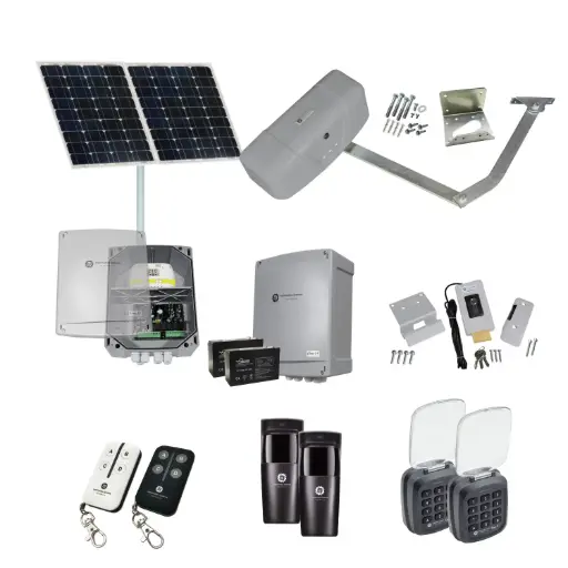 [RAPTOR-1S-SOLAR-AP] RAPTOR Extra Heavy Duty ITALIAN Solar Powered Automatic Swing Driveway Gate Opener 24 Volt Kit ROBUST Heavy Duty Design with Keypad Entry Exit