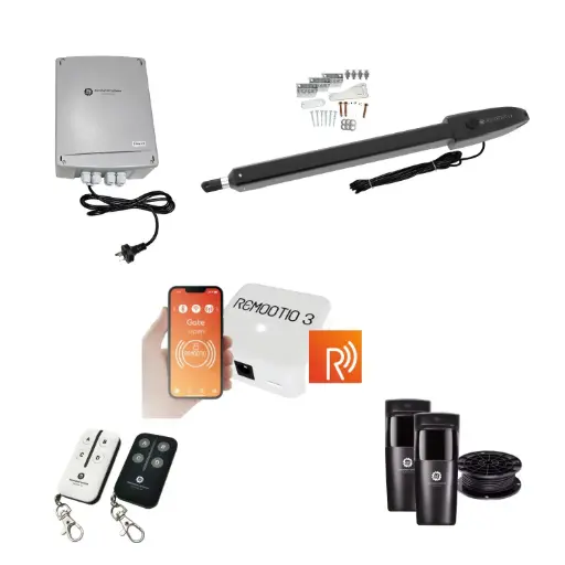 [ORION-LS-1S-P-R] Remootio Orion LS Electric 24V Low Voltage Automatic Swing Driveway Gate Opener Slimline Compact Design Kit