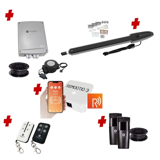 [ORION-LS-1S-E-R] Remootio Orion LS Low Voltage 24V Automatic Swing Driveway Gate Opener 24 Volt Kit Slimline Compact Design