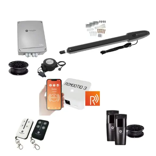 [ORION-LS-1S-E-R] Remootio Orion LS Low Voltage 24V Automatic Swing Driveway Gate Opener 24 Volt Kit Slimline Compact Design