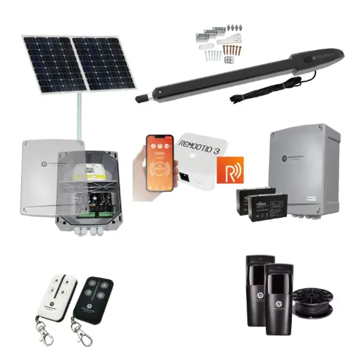 [ORION-LS-1S-SOLAR-R] Remootio Orion LS Solar Powered Automatic Swing Driveway Gate Opener 24 Volt Kit Slimline Compact Design