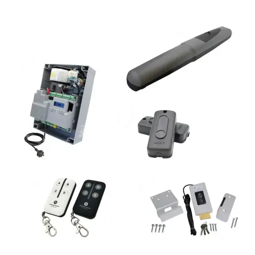 [AXO5-1S-ZLX24-P-CI-2] AXO 5 Super Duty Commercial Electric 24V Low Voltage Automatic Single Swing Driveway Gate Opener Kit ROBUST Heavy Duty Design for Trade Installers