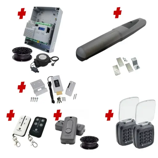 [AXO3-1S-ZLX24-E-AP] Single Swing Gate Automation Access Pro Kit Super Duty Linear Actuator with Limit Stops and Encoder Made in Italy 