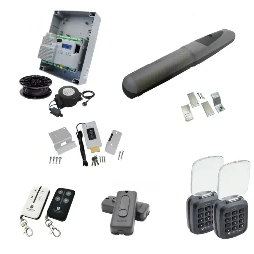 [AXO3-1S-ZLX24-E-AP] Single Swing Gate Automation Access Pro Kit Super Duty Linear Actuator with Limit Stops and Encoder Made in Italy 