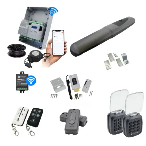 [AXO5-1S-ZLX24-E-AU] Single Swing Gate Automation Access Unlimited WiFi Bluetooth Kit Super Duty Linear Actuator with Limit Stops and Encoder Made in Italy