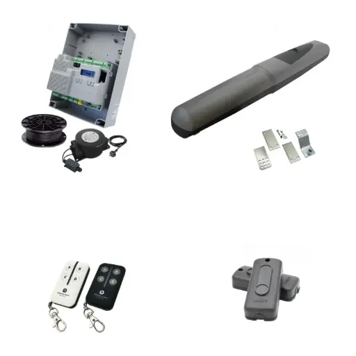 [AXO3-1S-ZLX24-E-I] Single Swing Gate Automation Installer and Trade Kit Super Duty Linear Actuator with Limit Stops and Encoder Made in Italy
