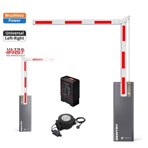 [SENTRY-A90-E-FE] SENTRY BRUSHLESS Low Voltage Articulated 90 Boom Barrier Gate loop detector
