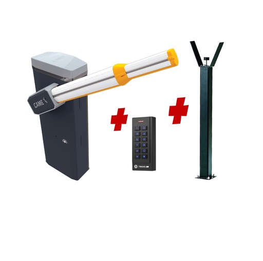 [CAME-GT8-SA-P-SE] CAME Gard 8m Electric Automatic Boom Barrier Gate High Duty Cycle Suitable for Parking Depot Yards Caravan Park offices with Keypad Pin Code