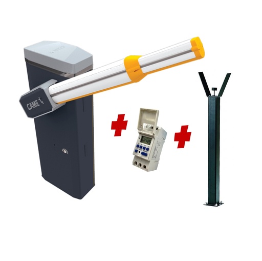 [CAME-GT8-SA-P-WT] CAME Gard 8m Electric Automatic Boom Barrier Gate High Duty Cycle Suitable for Parking Depot Yards Caravan Park offices with Scheduled Weekly Timer