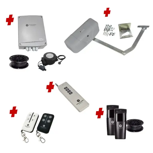 [RAPTOR-1S-E-FG1] RAPTOR Extra Heavy Duty ITALIAN Low Voltage Farm Gate 24V Automatic Rural Swing Driveway Gate Opener 24 Volt Kit ROBUST Heavy Duty Design for Trade Installers