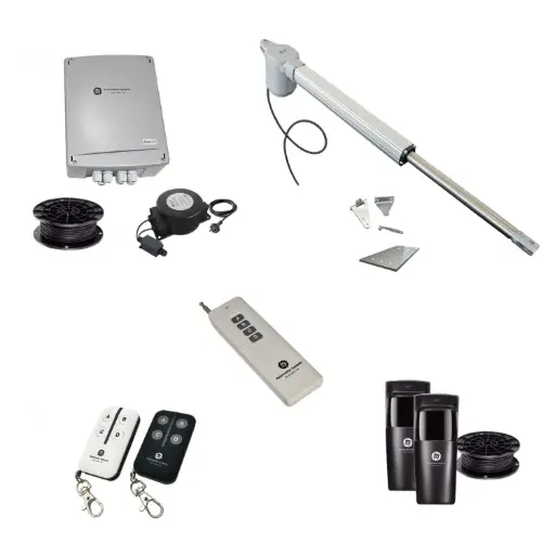 [V5-1S-E-FG1] Viper 5 Automatic Farm Gate Opener Kit - Rural Single Swing Driveway Gate - Italian, 24V Electric, Linear Actuator, Long Stroke, with Long Range Remote