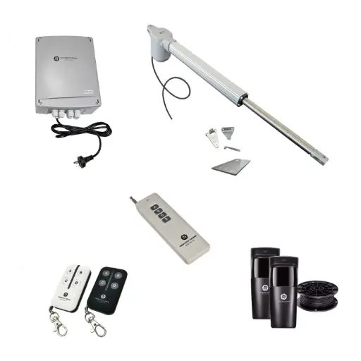 [V5-1S-P-FG1] Viper 5 Long Stroke ITALIAN Electric Farm Gate 24V Automatic Rural Swing Driveway Gate Opener 24 Volt Kit ROBUST Heavy Duty Design
