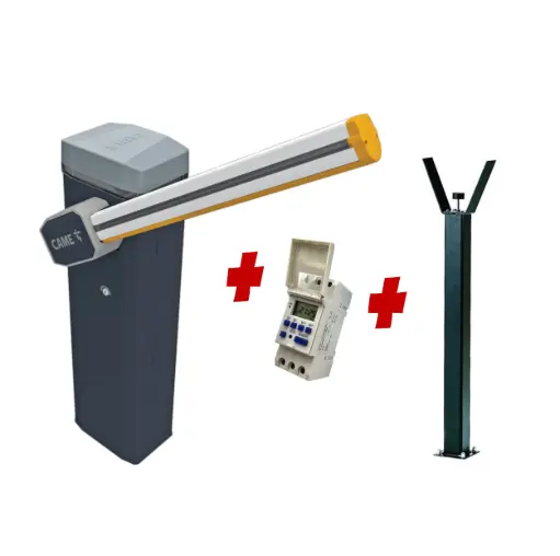 [CAME-GT6-SA-P-WT] CAME Gard 6m Electric Automatic Boom Barrier Gate High Duty Cycle Suitable for Parking Depot Yards Caravan Park offices with Scheduled Weekly Timer