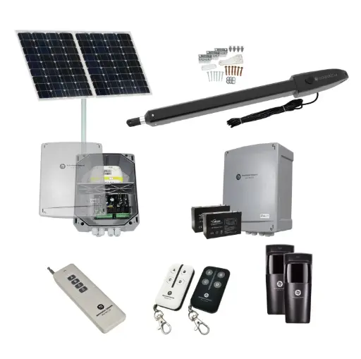 [ORION-LS-1S-SOLAR-FG1] Orion LS Solar Powered Farm Gate Automatic Rural Swing Driveway Gate Opener 24 Volt Kit ROBUST Heavy Duty Design