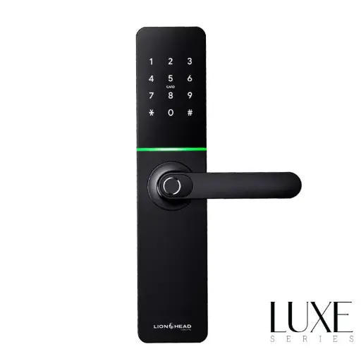 [LHL-P1-B-ENMORE] Enmore (Black) With Built In WiFi Digital Entrance Lock with Mobile APP (Bluetooth, Wi-Fi, Fingerprint, EM Card) IP55 Weather Resistance
