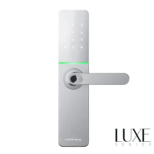 [LHL-P1-S-ENMORE] Enmore (Silver) With Built In WiFi Digital Entrance Lock with Mobile APP (Bluetooth, Wi-Fi, Fingerprint, EM Card) IP55 Weather Resistance