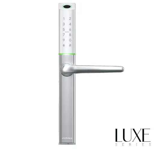 [LHL-SL1-S-35-ASPEN] Aspen Slimline (Silver) Digital Entrance Lock with Mobile APP (Bluetooth, Fingerprint, EM Card) IP66 Front Side Weather Resistance