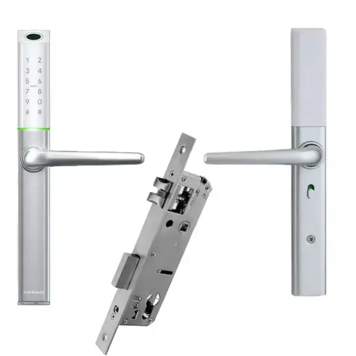 [LHL-SL1-S-35-ASPEN] Aspen Slimline (Silver) Digital Entrance Lock with Mobile APP (Bluetooth, Fingerprint, EM Card) IP66 Front Side Weather Resistance