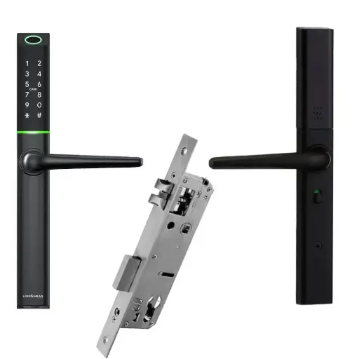 [LHL-SL1-B-35-ASPEN] Aspen Slimline (Black) Digital Entrance Lock with Mobile APP (Bluetooth, Fingerprint, EM Card) IP66 Front Side Weather Resistance