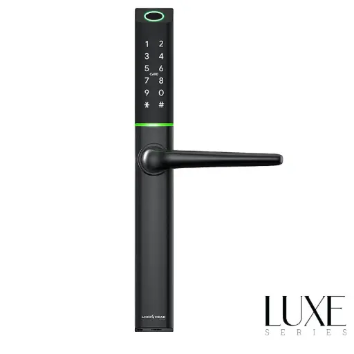 [LHL-SL1-B-35-ASPEN] Aspen Slimline (Black) Digital Entrance Lock with Mobile APP (Bluetooth, Fingerprint, EM Card) IP66 Front Side Weather Resistance