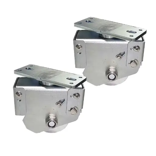 [RADIUS-V3SL-WHL-SLM] Pair of (SLM Panel) Screw On Surface Mount TURNING TYPE 360 Degree Radius/Sectional Sliding Gate Wheel R10 U Groove