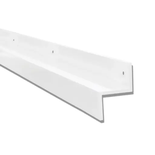 [Z-1M-WH] White Cladded Gate Z Profile Rear Mount Guide System 1 Meter Length (Works with Nylon Block System) 