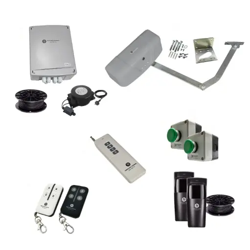 [RAPTOR-1S-E-FG3] Raptor Automatic Farm Gate Opener Kit - Rural Single Swing Driveway Gate - Italian, 24V Electric, Articulating Arm, with Long Range Remote, Entry + Exit Buttons
