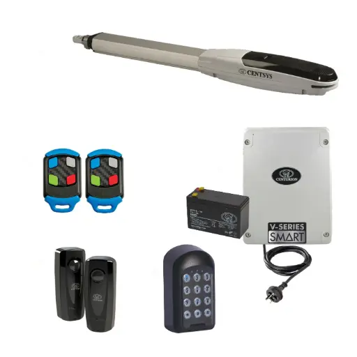 [V500-1S-P-AS] Centsys V500 Smart (240V) Single Swing Gate System with Keypad