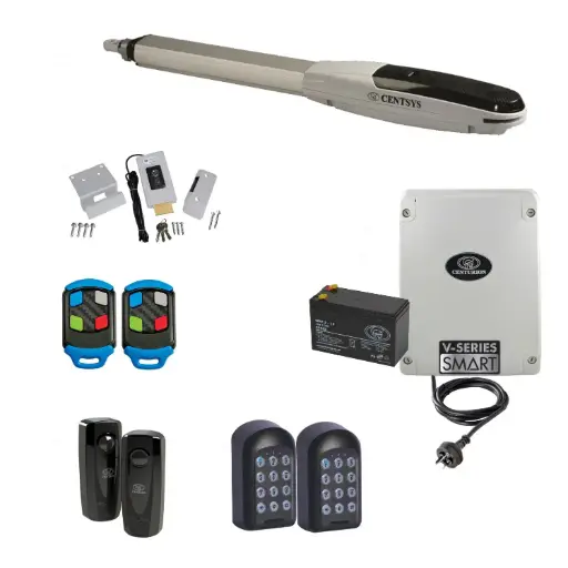 [V500-1S-P-AP] Centsys V500 Smart (240V) Single Swing Gate with TWO keypads and Electric Lock