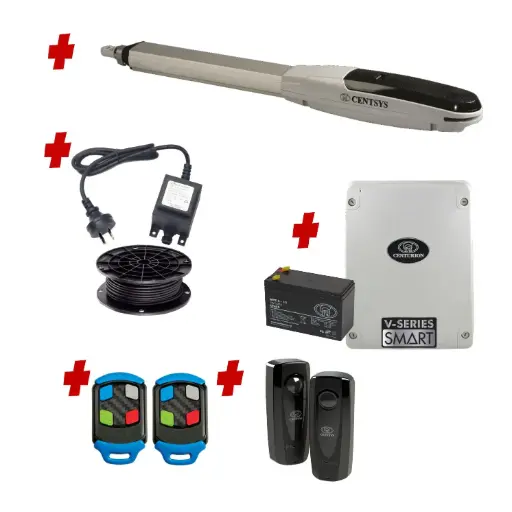 [V500-1S-E-I] Centsys V500 Smart (24V) Single Swing Gate System Installer Kit