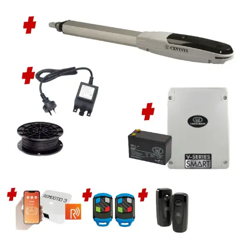 [V500-1S-E-R] Centsys V500 Smart (24V) Single Swing Gate System with Remootio