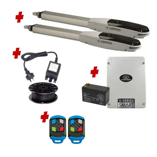 [V500-2d-E-BK] Centsys V500 Smart (24V) Double Swing Gate System Base Kit