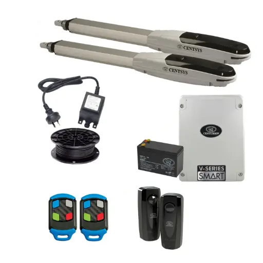 [V500-2d-E-I] Centsys V500 Smart (24V) Double Swing Gate System Installer Kit