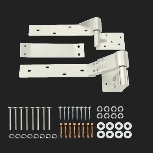 [RISING-ADJ-RHS-WH] Right Side ADJUSTABLE Rising Tilting Swing Gate Hinge System (Gloss White)