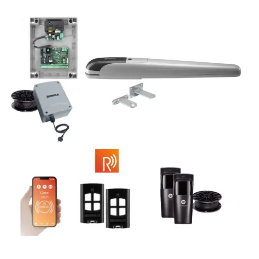 [BOB5-1S-E-R] Remootio BOB 5 High Thrust Long Stroke ITALIAN Low Voltage 24V Automatic Swing Driveway Gate Opener 24 Volt Kit ROBUST Heavy Duty Design for Trade Installers 