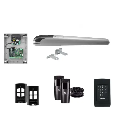 [BOB5-1S-P-AS] BOB 5 High Thrust Long Stroke ITALIAN Electric 24V Low Voltage Automatic Swing Driveway Gate Opener Kit ROBUST Heavy Duty Design with Keypad Pin Code