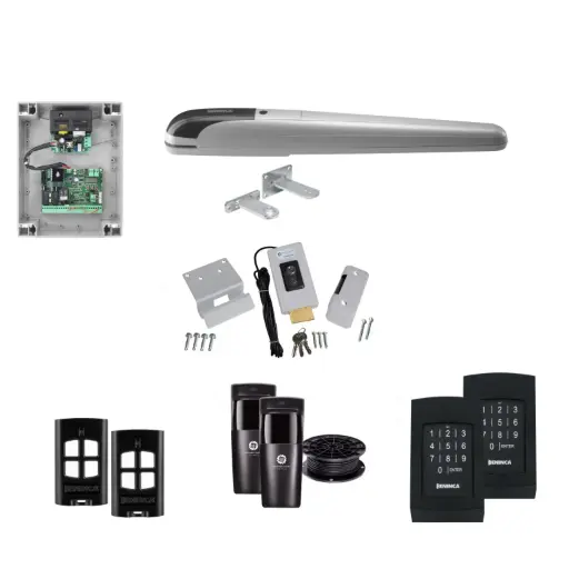 [BOB5-1S-P-AP] BOB 5 High Thrust Long Stroke ITALIAN Electric 24V Low Voltage Automatic Swing Driveway Gate Opener Kit ROBUST Heavy Duty Design with TWO Keypads Entry Exit