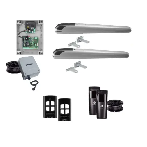 [BOB5-2D-E-I] BOB 5 High Thrust Long Stroke ITALIAN Low Voltage 24V Automatic Double Swing Driveway Gate Opener 24 Volt Kit ROBUST Heavy Duty Design for Trade Installers 