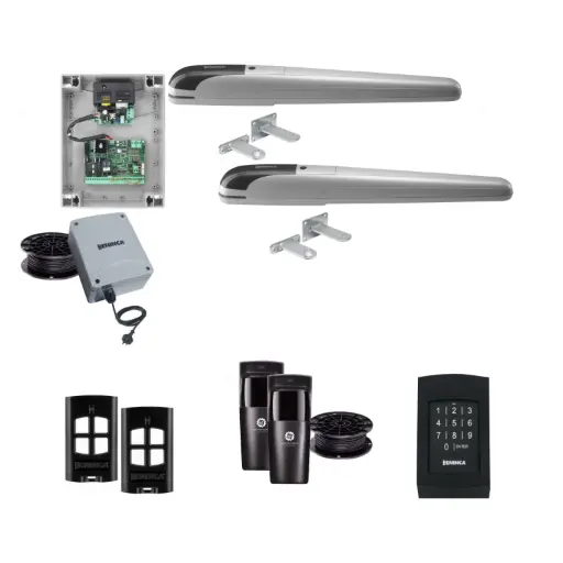 [BOB5-2D-E-AS] BOB 5 High Thrust Long Stroke ITALIAN Low Voltage 24V Automatic Double Swing Driveway Gate Opener 24 Volt Kit ROBUST Heavy Duty Design with Keypad Pin Code