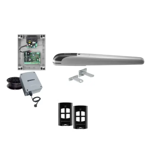 [BOB5-1S-E-BK] BOB 5 High Thrust Long Stroke ITALIAN Low Voltage 24V Automatic Swing Driveway Gate Opener 24 Volt Kit ROBUST Heavy Duty Design BASE KIT