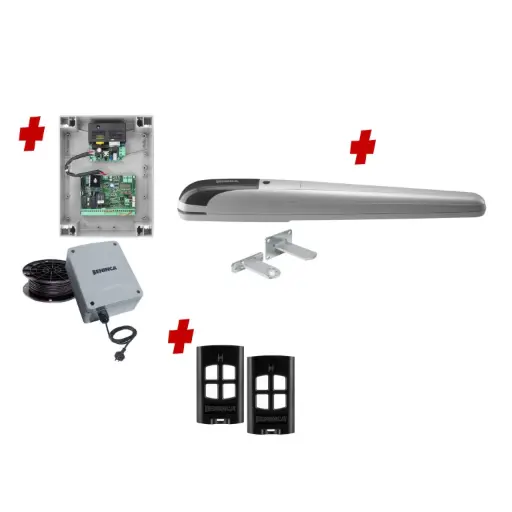 [BOB5-1S-E-BK] BOB 5 High Thrust Long Stroke ITALIAN Low Voltage 24V Automatic Swing Driveway Gate Opener 24 Volt Kit ROBUST Heavy Duty Design BASE KIT